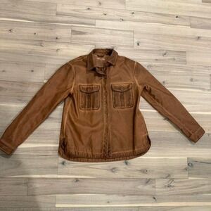 Max studio leather shirt Sz S woman's